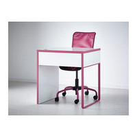 МИККЕ Письменный стол, белый, розовый